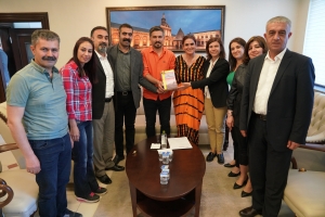 Diyarbakır Barosu, TMMOB ve TÜM BEL-SEN’den DBB Eş Başkanlarına ziyaret