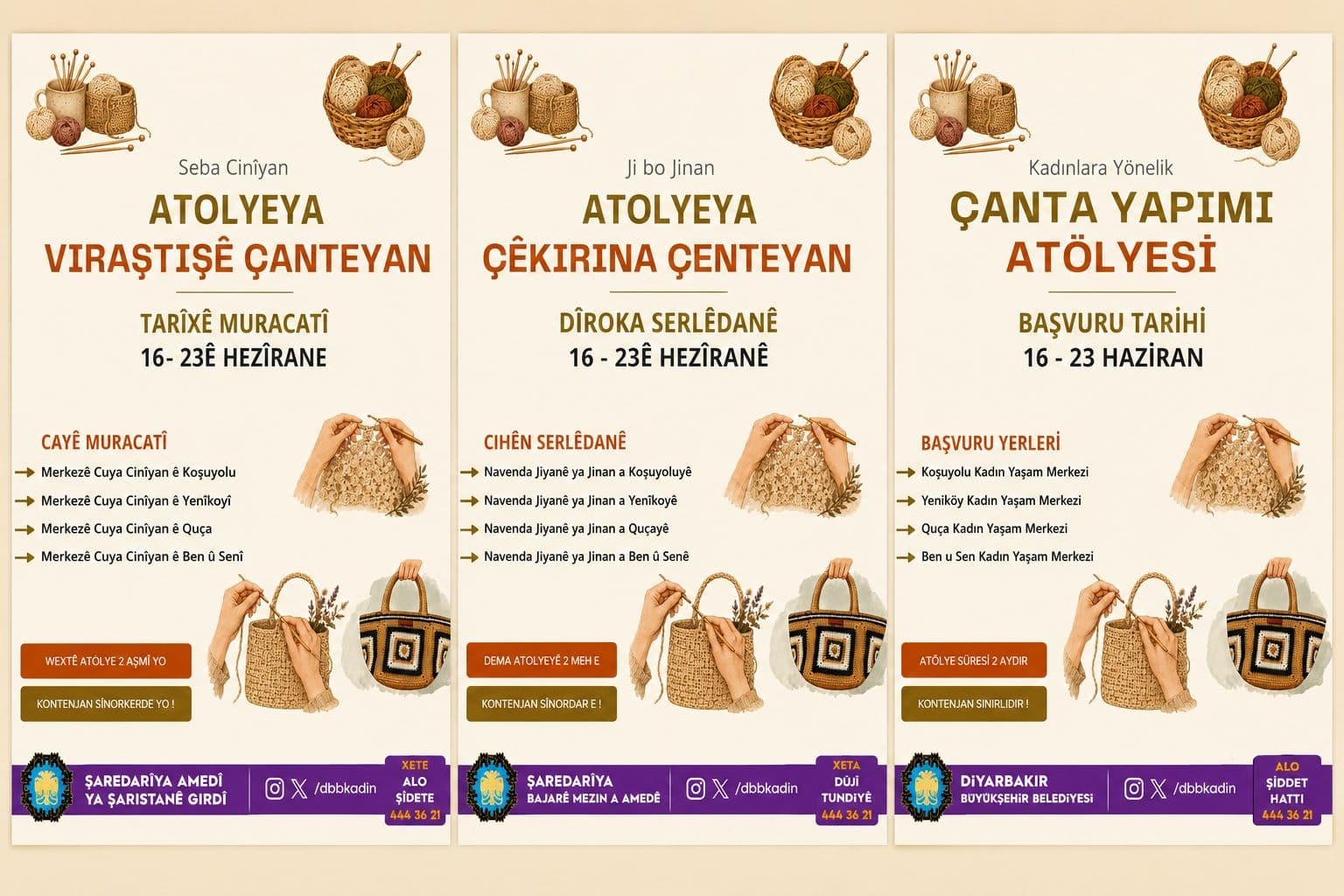 Kadınlara yönelik ücretsiz Çanta Yapımı Atölyesi başlıyor