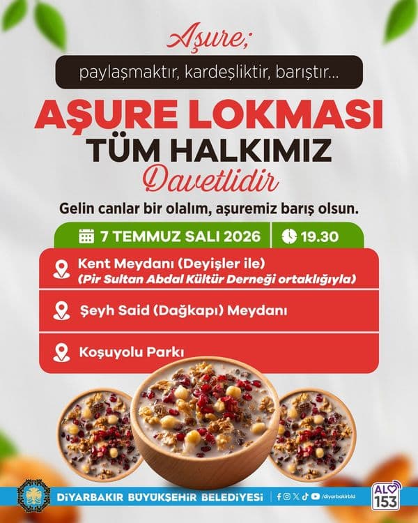 Büyükşehir Belediyesi 3 noktada aşure dağıtacak 2