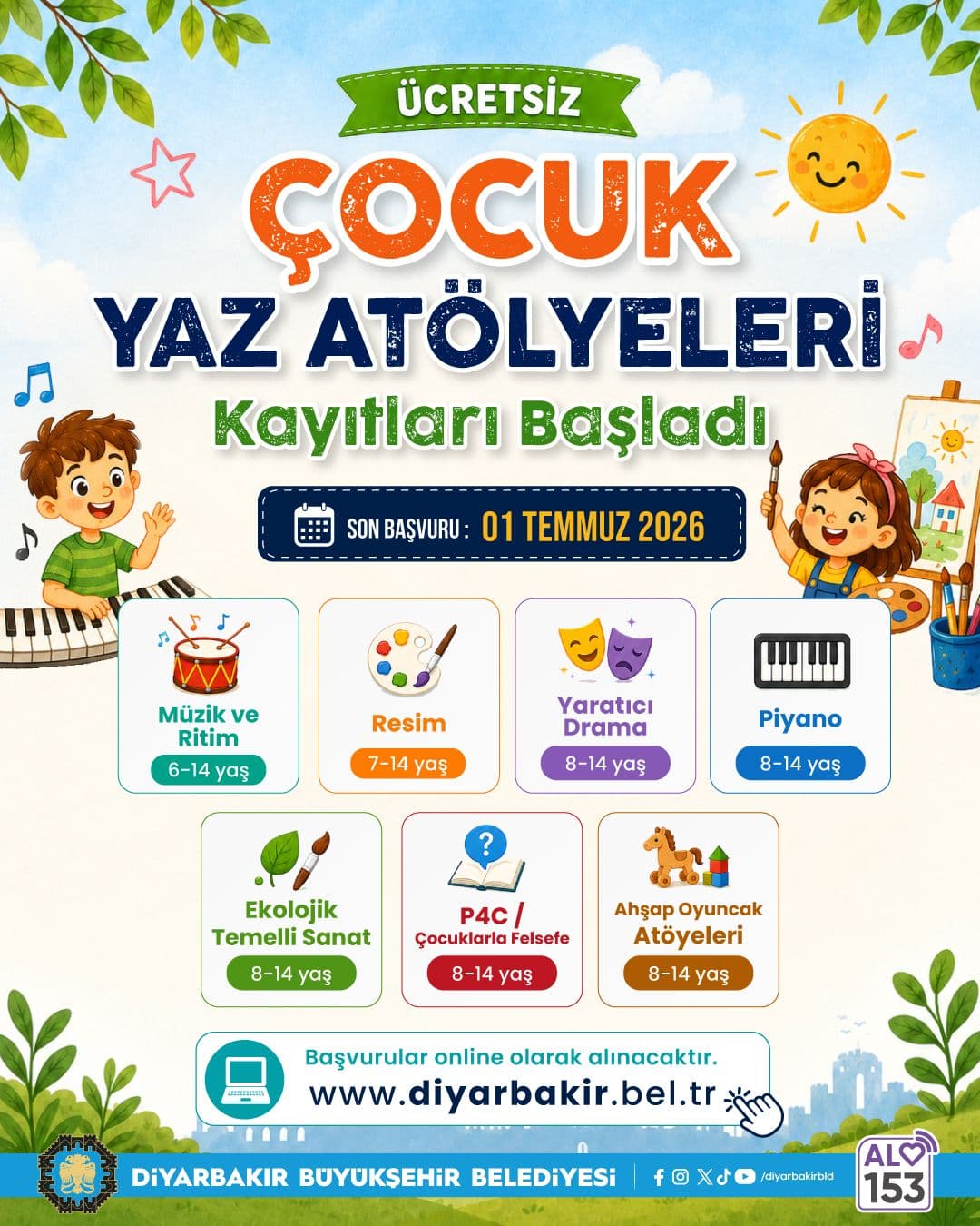 Çocuk Yaz Atölyeleri