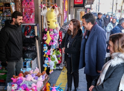 Eşbaşkanlardan esnafa karla mücadele ziyareti