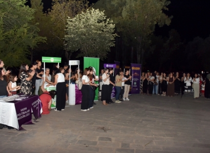 Kadın cinayetlerine karşı parklarda farkındalık çalışması başlatıldı