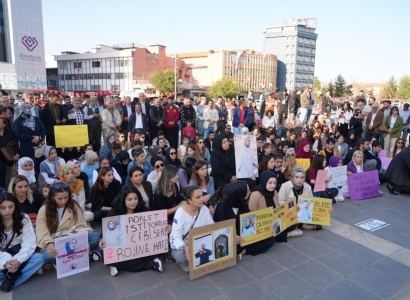 Eşbaşkan Bucak, Rojin Kabaiş için düzenlenen oturma eylemine katıldı