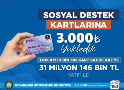 10 bin 382 yurttaşa 31 milyon TL sosyal destek