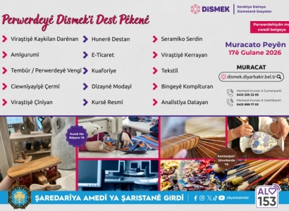 DÎSMEK de 15 kursê neweyî