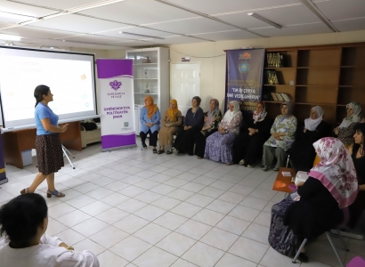 Yıkanabilir ped atölyesi 500 Evler'de gerçekleşti