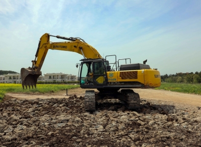 Tekonokent Sur imar yolu yapılıyor