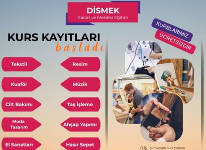 Qeydên kursên huner û pîşeyî yên DÎSMEKê dest pê kirin