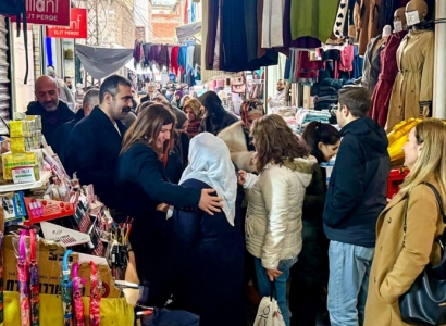 Eşbaşkanlar, Aşefçiler Çarşısı esnafını ziyaret etti