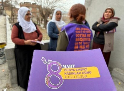 8 Mart çalışmaları: 600 ev ziyaret edildi, pazarda broşür dağıtıldı