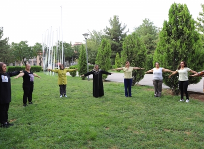Eşbaşkan Bucak, kadınlarla sabah sporunda bir araya geldi