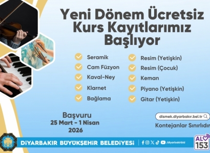 Ücretsiz sanat ve müzik kurs kayıtları başlıyor