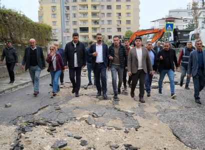 Sel bölgesinde inlemelerde bulunan Eşbaşkan Hatun: Altyapıyı güçlendireceğiz