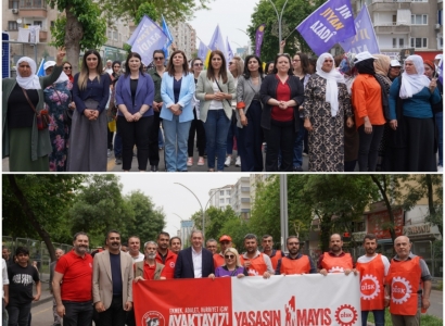 Eş Başkanlar, 1 Mayıs mitingine katıldı