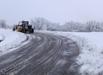 Kulp’ta kar nedeniyle kapanan kırsal mahalle yolları ulaşıma açılıyor
