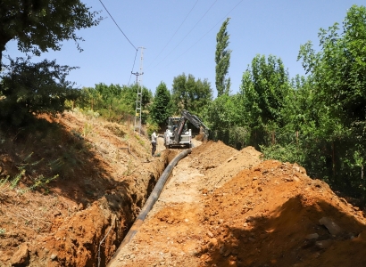 Kulp’ta 2 bin 800 metrelik içme suyu terfi hattı döşeniyor
