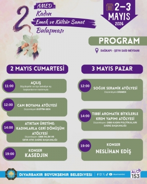 Amed Kadın, Emek ve K&uuml;lt&uuml;r-Sanat Buluşması&rsquo;nın programı netleşti