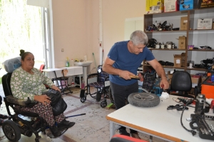 Wheelchairs used by persons with disabilities are repaired free of charge