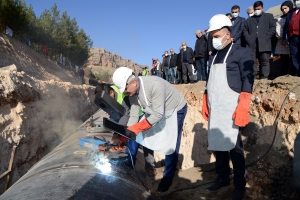 Diyarbakır 2. merhale içme suyu projesi boru kaynak töreni yapıldı