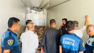 Li Diyarbekirê di kamyonekê de 5 ton goştê qaçax hat bidestxistin