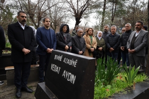 Eşbaşkan Hatun, Vedat Aydın&rsquo;ın mezarını ziyaret etti