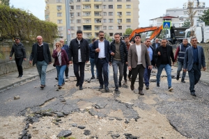 Sel b&ouml;lgesinde incelemelerde bulunan Eşbaşkan Hatun: Altyapıyı g&uuml;&ccedil;lendireceğiz