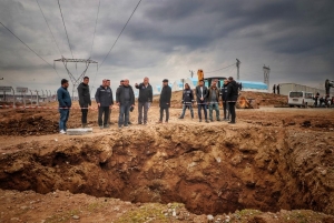 Şaristanê çadiran de xebatanê awa şimitişî û kanalîzasyonî qedîya