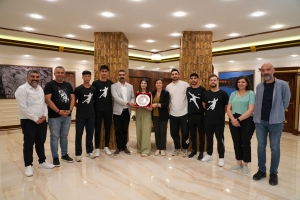 Eş Başkanlar sporcuları ağırladı