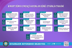 Diyarbakır Metropolitan Municipality announces programme of events for 8 March International Women&rsquo;s Day