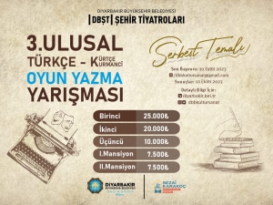DBŞT’den 3. Ulusal Türkçe-Kürtçe Oyun Yazma Yarışması