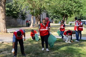 Gönüllüler “En Temiz Diyarbakır” için Sur diplerini temizledi